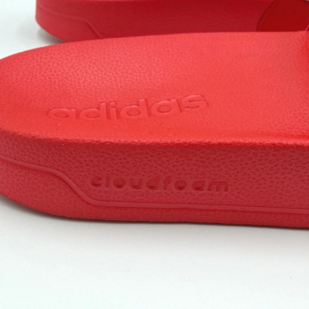 adidas Adilette Shower Slides Mens 8 Womens 9 Red GZ5923 Cloudfoam Sandals *NEW*